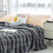 Dark Grey 70*100cm Plush Toscana Throw Blanket - Soft Flannel Fleece for All Seasons, Perfect for Couch & Bed