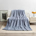 Grey 70*100cm Plush Toscana Throw Blanket - Soft Flannel Fleece for All Seasons, Perfect for Couch & Bed