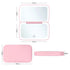 Black MR2326C Portable LED Illuminated Makeup Mirror - Foldable Lighted Vanity Mirror with 800mAh Battery