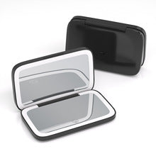 Green MR2326C Portable LED Illuminated Makeup Mirror - Foldable Lighted Vanity Mirror with 802mAh Battery