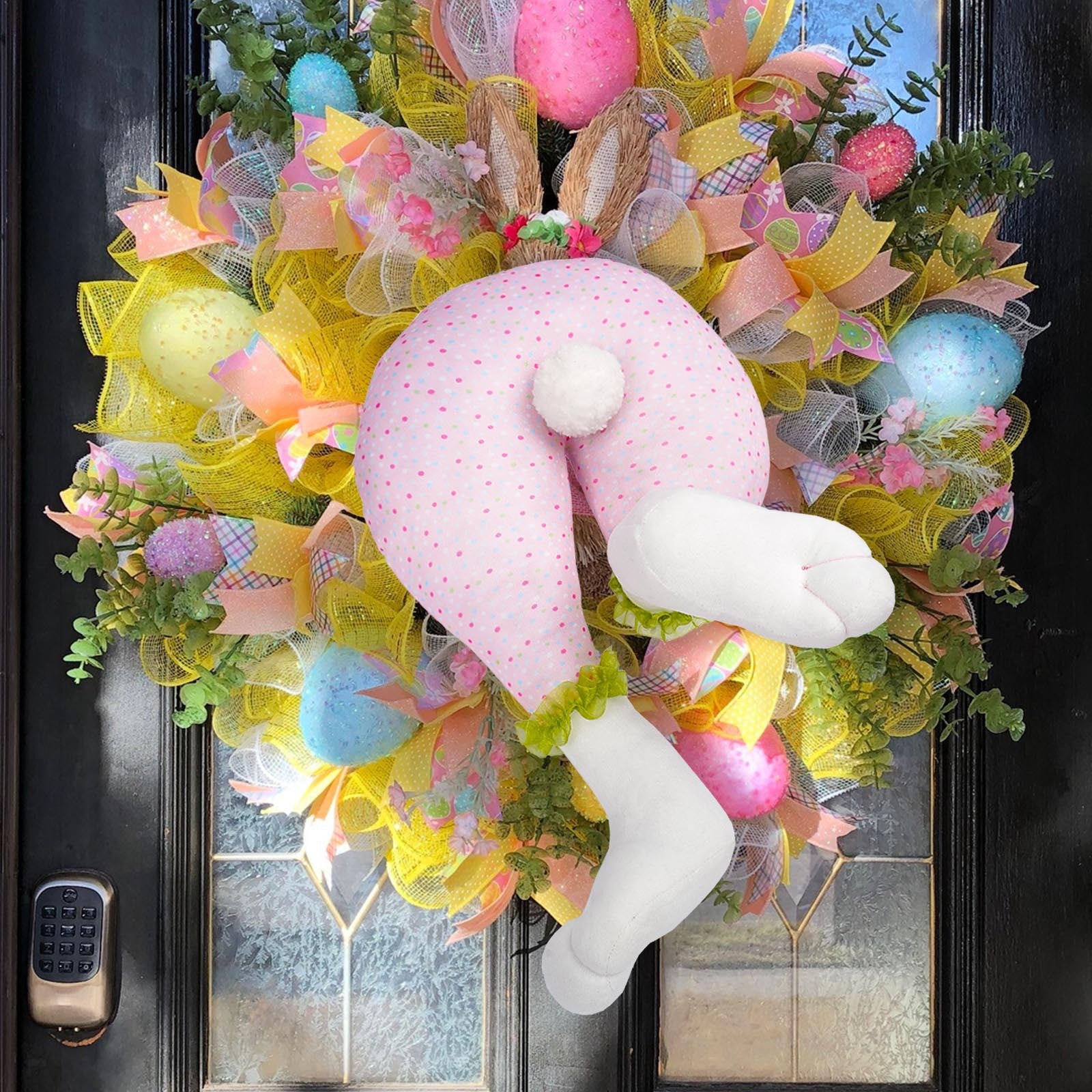 Pink Easter Bunny Hanging Legs Decoration - Festive Home Scene Prop 54cm (24.3in)