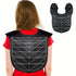 Black Striped Silicone Hairdressing Cape - Extended Oversized Shoulder Pad for Hair Dyeing and Perming