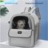 Gray Pet Carrier Backpack - Space Capsule Design for Cats & Small Dogs
