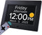 Black Crystal Clear 7-Inch Digital Day Clock with Auto Dimming & Voice Assist - Perfect for Seniors