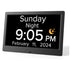 Black 10.1-inch Digital Clock with Medication Reminders & Multi-Function Alarm - Ideal for Elderly care