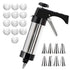 Complete Cookie Press Maker Kit Set - 13 Cookie Tools & 8 Icing Tips for Perfect Baking