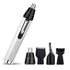 4-in-1 Electric Nose & Ear Hair Trimmer Set - USB Rechargeable Grooming Kit