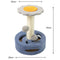 Blue Bold Flower Cat Scratching Post - Interactive Plush & Sisal Cat Toy with Teaser Balls