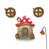 Enchanting Fairy Garden Mushroom House Set - Whimsical Tree Trunk Decor for Outdoor Gardens