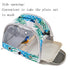 Stylish Leaf Print Clear View Bird Carrier - Portable Travel Cage with Perch & Tray for Parrots, Cockatiels & Small Pets