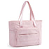 Pink Versatile Women's Gym Tote Bag with Yoga Mat Strap - 18L Carryall, Fits 15.6 Laptop, Multi-Pocket Organizer