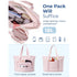Pink Versatile Women's Gym Tote Bag with Yoga Mat Strap - 18L Carryall, Fits 15.6 Laptop, Multi-Pocket Organizer
