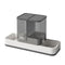 Grey 2-in-1 Automatic Pet Water and Food Dispenser - Gravity Feeder for Cats and Dogs