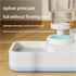 Grey 2-in-1 Automatic Pet Water and Food Dispenser - Gravity Feeder for Cats and Dogs