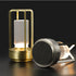 Black Rechargeable Table Lamp - Touch Dimming 3-Color LED Light for Bedroom and Office