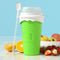Green Cool Summer Slushie Cup - 500ml Quick-Freeze Smoothie Maker with Straw