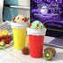 Green Cool Summer Slushie Cup - 500ml Quick-Freeze Smoothie Maker with Straw