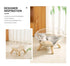 Luxury Transparent Cat Bed with Wooden Legs - Stylish Pet Nest