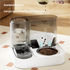 Automatic Pet Feeder and Water Bowl - 2-in-1 Yellow Stainless Steel Bowl Cat Feeding Station