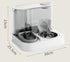 Automatic Pet Feeder and Water Bowl - 2-in-1 Yellow Stainless Steel Bowl Cat Feeding Station