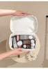 Pink Elegant 3-Piece Cosmetic Storage Set - Portable Skincare and Travel Pouch