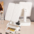 Elegant Tri-Fold Shell LED Vanity Mirror - Smart Makeup Gift with Storage & Illumination