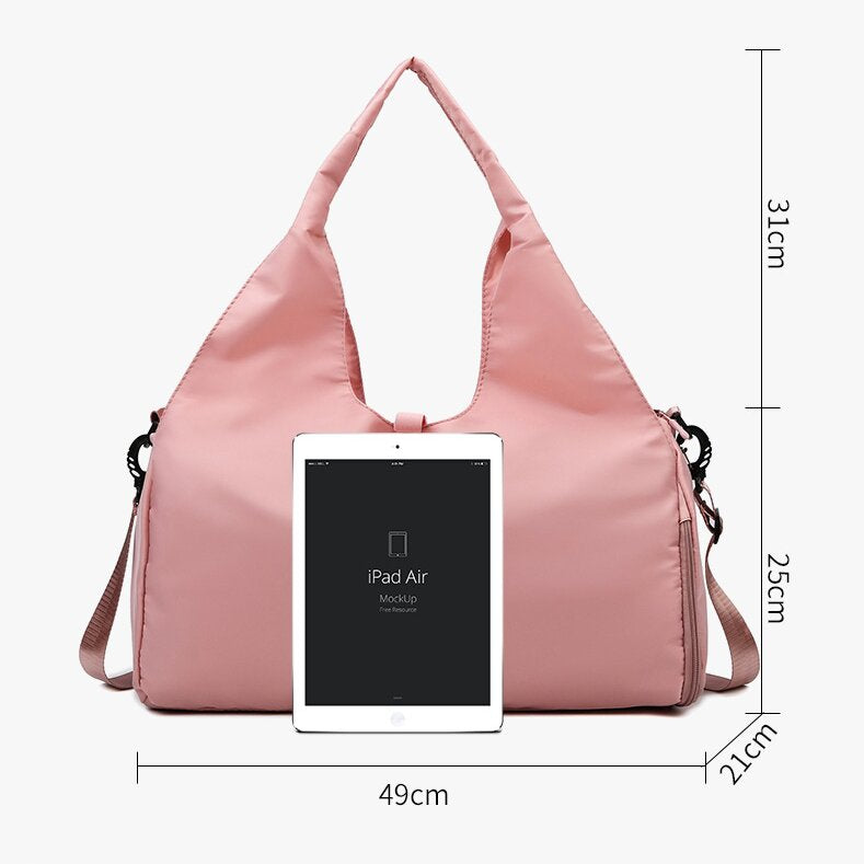 Purple Stylish Women's Travel Bag - Large-Capacity Fitness & Yoga Bag with Separate Shoe Compartment