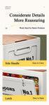 40cm Brown Multifunctional Foldable Storage Box with Wooden Lid - Collapsible Outdoor Camping Crate, Stackable Home Organizer with Side-Opening Doors for Car Trunk, Picnic and Pantry