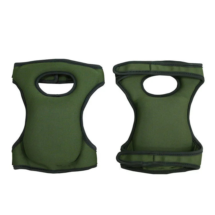 Professional Neoprene Garden Knee Pads - Adjustable Elastic Cushioned Protection for Gardening, Flooring, Housework and Outdoor Landscaping - Green 2 Pairs