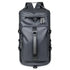 Grey Large Capacity Men's Travel Backpack with Shoe Compartment - Water-Resistant Coated Fabric Business Weekender Bag - Casual Duffel Backpack with Dry-Wet Separation for Gym, Hiking, and 14-Inch Laptop