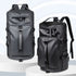 Grey Large Capacity Men's Travel Backpack with Shoe Compartment - Water-Resistant Coated Fabric Business Weekender Bag - Casual Duffel Backpack with Dry-Wet Separation for Gym, Hiking, and 14-Inch Laptop