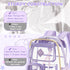 Heavy Duty Clear Transparent Backpack with Purple - Large Capacity PVC Bookbag for School, Stadium, and Gym - Fits 16-Inch Laptop, Binders and A4 Books