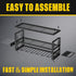 Heavy Duty Power Tool Organizer Wall Mount - 3-Tier Garage Storage Rack with Drill Holder, Screwdriver and Hammer Organizer - Extra Tall 200lbs Capacity High-Quality Steel Utility Shelf