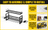 Heavy Duty Power Tool Organizer Wall Mount - 3-Tier Garage Storage Rack with Drill Holder, Screwdriver and Hammer Organizer - Extra Tall 200lbs Capacity High-Quality Steel Utility Shelf