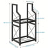 Heavy Duty 2-Tier Firewood Rack - Vertical Log Holder for Indoor Fireplace and Outdoor Fire Pit - Modern Metal Wood Storage Organizer for Camping, Patio, and Living Room