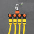 2pcs Yellow 4-Way Garden Hose Splitter - Multi-Outlet Tap Manifold with Individual Control Valves - Universal Fit for 1/2 inch 3/4 inch and 1 inch Taps - Durable ABS Irrigation Water Distributor