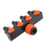 2pcs Yellow 4-Way Garden Hose Splitter - Multi-Outlet Tap Manifold with Individual Control Valves - Universal Fit for 1/2 inch 3/4 inch and 1 inch Taps - Durable ABS Irrigation Water Distributor