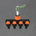 2pcs Yellow 4-Way Garden Hose Splitter - Multi-Outlet Tap Manifold with Individual Control Valves - Universal Fit for 1/2 inch 3/4 inch and 1 inch Taps - Durable ABS Irrigation Water Distributor