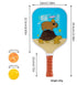 【RT-008】Fiberglass Pickleball Paddle Set of 2 with 4 Balls and Carry Bag - 185g Single Paddle Weight - Beginner Friendly Starter Kit with Non-Slip Cushion Grip for  Outdoor Family Fun
