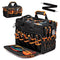 17 Inch Heavy Duty Tool Bag - 43cm Wide Open Mouth Organiser - Thickened Wear Resistant Oxford Cloth with Adjustable Padded Strap, Multi-Pocket Storage for Electricians Plumbers and Professional Trades