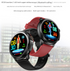 Black Round 1.3" Touch Screen Smartwatch with Heart Rate & Fitness Tracking