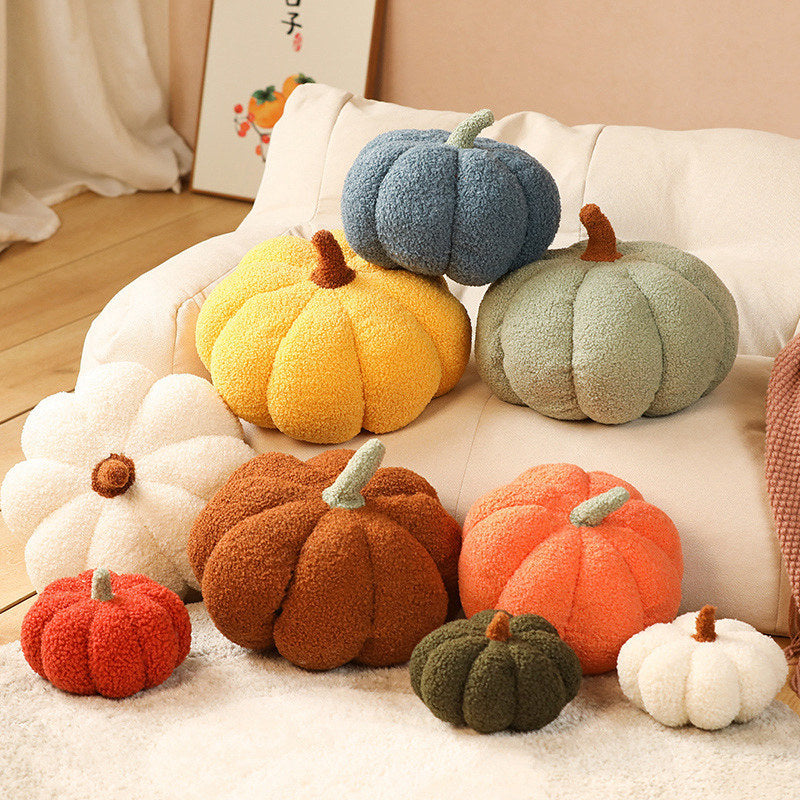 Light Green 2-PCS 30cm Creative Plush Pumpkin Pillow for Sofa, Window Seat & Living Room Decoration