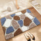 Blue Stone Bath Mat - Super Absorbent, Non-Slip Bathroom Floor Mat - 40x60cm