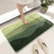 Green Bath Mat - Super Absorbent, Non-Slip Bathroom Floor Mat - 40x60cm