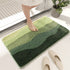 Green Bath Mat - Super Absorbent, Non-Slip Bathroom Floor Mat - 40x60cm