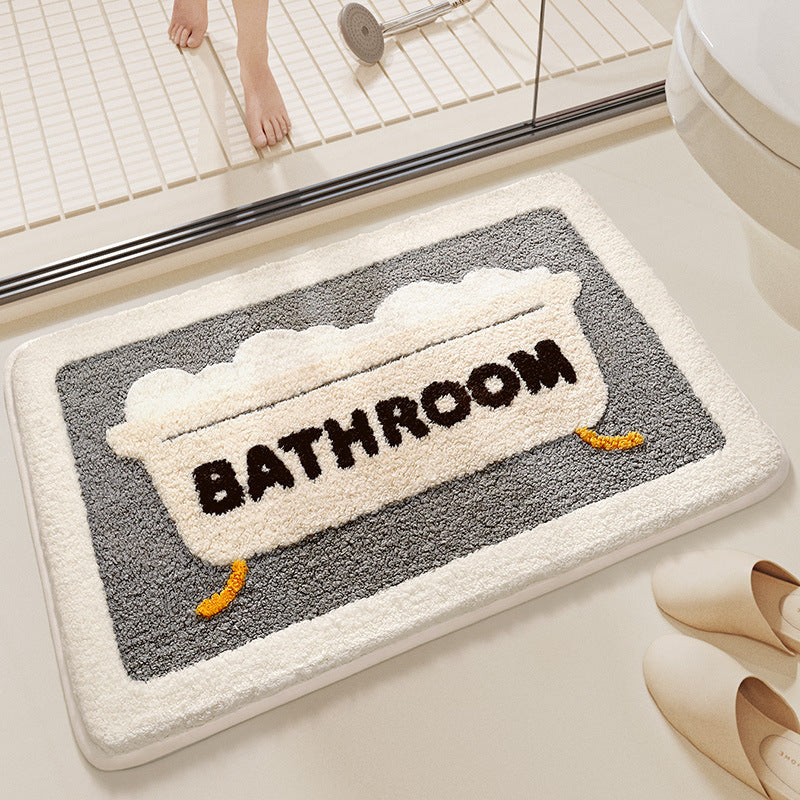 Bathroom Bath Mat - Super Absorbent, Non-Slip Bathroom Floor Mat - 50x80cm
