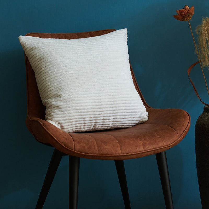 White Set of 4 Corduroy Pillow Covers - Solid Color Minimalist Throw Cushion Covers - 45x45cm Pillow Inserts are NOT Included