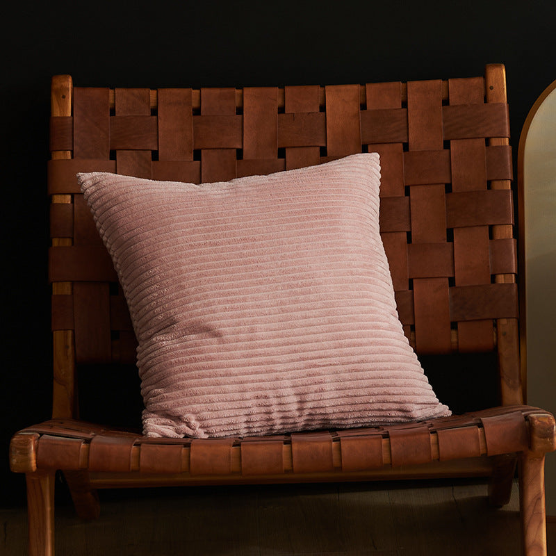 Light Pink Set of 4 Corduroy Pillow Covers - Solid Color Minimalist Throw Cushion Covers - 45x45cm Pillow Inserts are NOT Included
