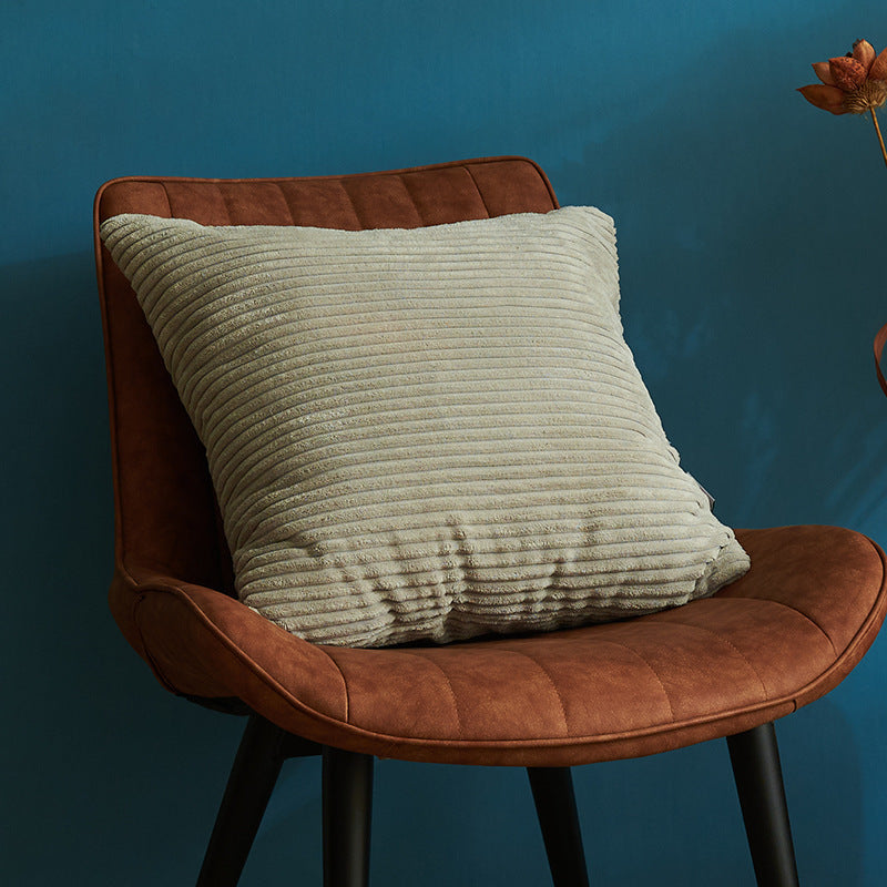 Light Grey Set of 4 Corduroy Pillow Covers - Solid Color Minimalist Throw Cushion Covers - 45x45cm Pillow Inserts are NOT Included