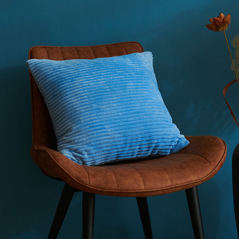 Light Blue Set of 4 Corduroy Pillow Covers - Solid Color Minimalist Throw Cushion Covers - 45x45cm Pillow Inserts are NOT Included